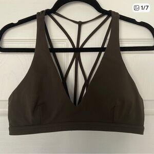 Lululemon olive green workout bra size 10